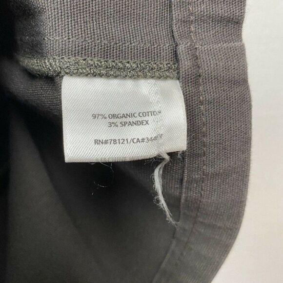 Eileen Fisher Pants S Brown Organic Cotton Cropped - Picture 5 of 7
